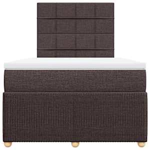 Box spring postel s matrací tmavě hnědá 120x190 cm textil - obrázek 6