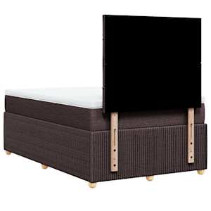 Box spring postel s matrací tmavě hnědá 120x190 cm textil - obrázek 8