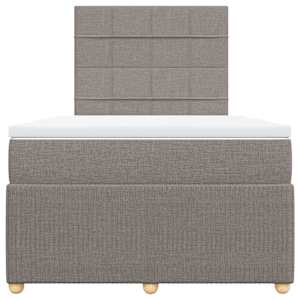 Box spring postel s matrací taupe 120x190 cm textil - obrázek 6