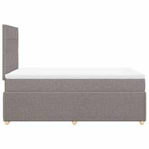 Box spring postel s matrací taupe 120x190 cm textil - obrázek 7