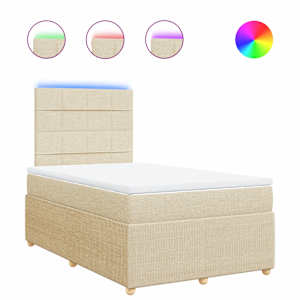 Box spring postel s matrací krémová 120x190 cm textil - obrázek 2