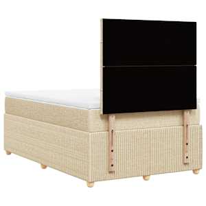 Box spring postel s matrací krémová 120x190 cm textil - obrázek 8