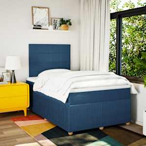 Box spring postel s matrací černá 120x190 cm textil - obrázek 4