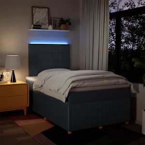 Box spring postel s matrací černá 120x190 cm textil - obrázek 5