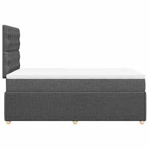 Box spring postel s matrací tmavě šedá 120x190 cm textil - obrázek 7