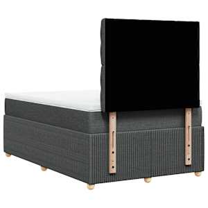 Box spring postel s matrací tmavě šedá 120x190 cm textil - obrázek 8