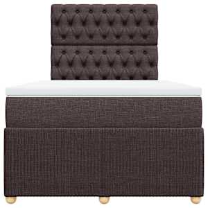 Box spring postel s matrací tmavě hnědá 120x190 cm textil - obrázek 6