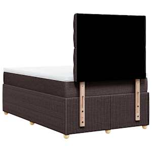 Box spring postel s matrací tmavě hnědá 120x190 cm textil - obrázek 8