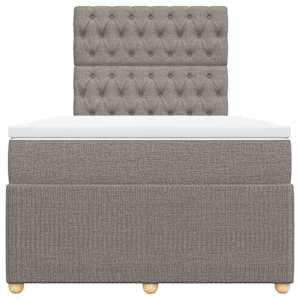 Box spring postel s matrací taupe 120x190 cm textil - obrázek 6