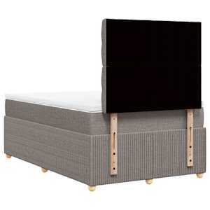 Box spring postel s matrací taupe 120x190 cm textil - obrázek 8