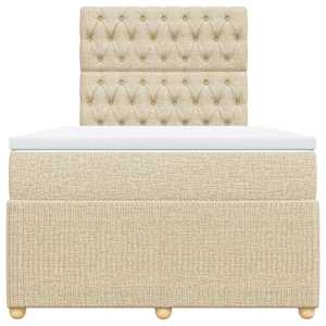 Box spring postel s matrací krémová 120x190 cm textil - obrázek 6