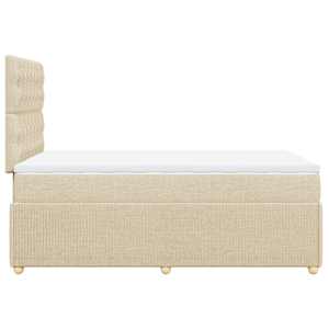 Box spring postel s matrací krémová 120x190 cm textil - obrázek 7