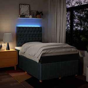 Box spring postel s matrací černá 120x190 cm textil - obrázek 4