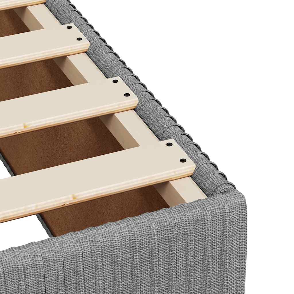Box spring postel s matrací světle šedá 120x190 cm textil - obrázek 15