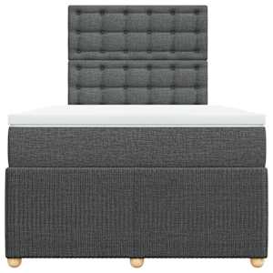 Box spring postel s matrací tmavě šedá 120x190 cm textil - obrázek 6
