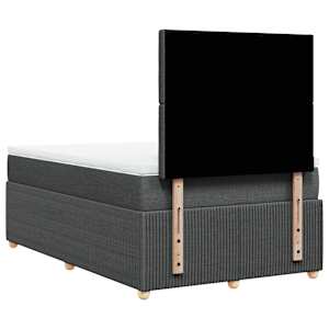 Box spring postel s matrací tmavě šedá 120x190 cm textil - obrázek 8