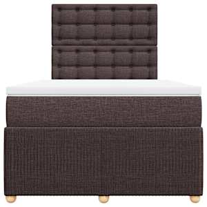 Box spring postel s matrací tmavě hnědá 120x190 cm textil - obrázek 6