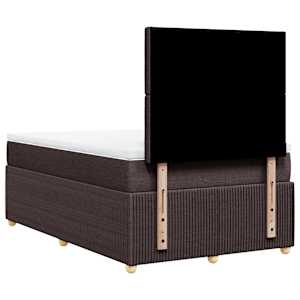 Box spring postel s matrací tmavě hnědá 120x190 cm textil - obrázek 8