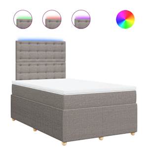 Box spring postel s matrací taupe 120x190 cm textil - obrázek 2