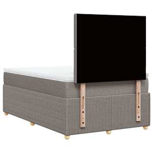 Box spring postel s matrací taupe 120x190 cm textil - obrázek 8