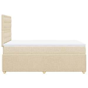 Box spring postel s matrací krémová 120x190 cm textil - obrázek 7
