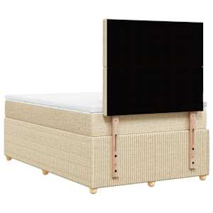 Box spring postel s matrací krémová 120x190 cm textil - obrázek 8