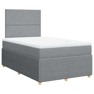 Box spring postel s matrací světle šedá 120 x 200 cm textil - obrázek 3