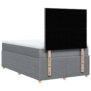 Box spring postel s matrací světle šedá 120 x 200 cm textil - obrázek 8