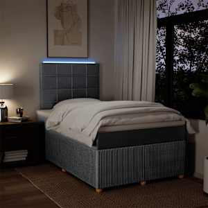 Box spring postel s matrací světle šedá 120 x 200 cm textil - obrázek 5