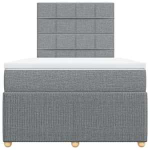 Box spring postel s matrací světle šedá 120 x 200 cm textil - obrázek 6