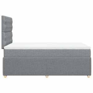 Box spring postel s matrací světle šedá 120 x 200 cm textil - obrázek 7