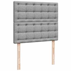 Box spring postel s matrací světle šedá 120 x 200 cm textil - obrázek 12