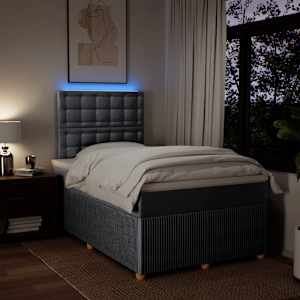 Box spring postel s matrací světle šedá 120 x 200 cm textil - obrázek 5
