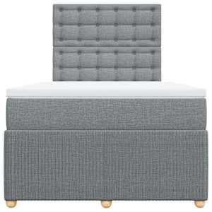 Box spring postel s matrací světle šedá 120 x 200 cm textil - obrázek 6