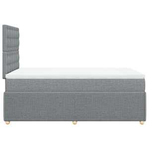 Box spring postel s matrací světle šedá 120 x 200 cm textil - obrázek 7