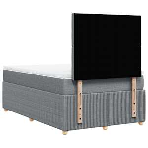 Box spring postel s matrací světle šedá 120 x 200 cm textil - obrázek 8