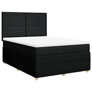 Box spring postel s matrací černá 140 x 190 cm textil - obrázek 3