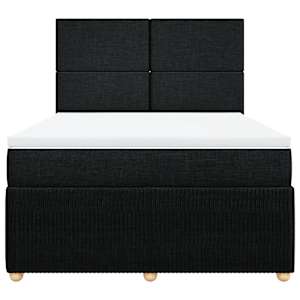 Box spring postel s matrací černá 140 x 190 cm textil - obrázek 6