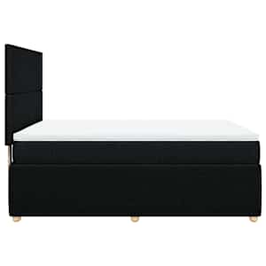 Box spring postel s matrací černá 140 x 190 cm textil - obrázek 7