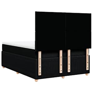 Box spring postel s matrací černá 140 x 190 cm textil - obrázek 8