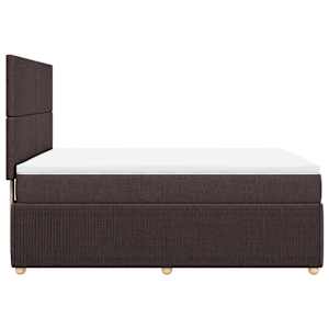 Box spring postel s matrací tmavě hnědá 140x190 cm textil - obrázek 7