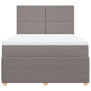 Box spring postel s matrací taupe 140x190 cm textil - obrázek 6