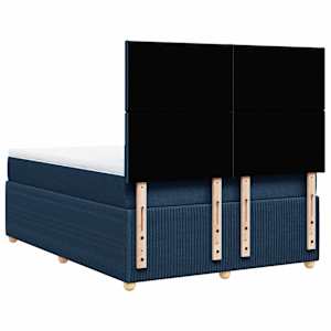 Box spring postel s matrací modrá 140x190 cm textil - obrázek 8