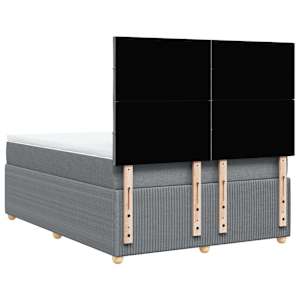 Box spring postel s matrací světle šedá 140 x 190 cm textil - obrázek 8