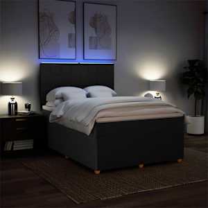 Box spring postel s matrací černá 140 x 190 cm textil - obrázek 5