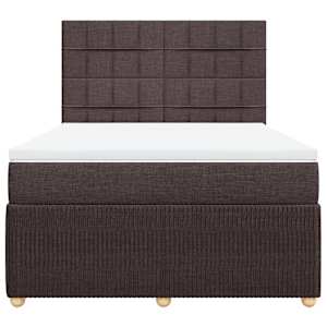 Box spring postel s matrací tmavě hnědá 140x190 cm textil - obrázek 6