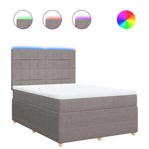 Box spring postel s matrací taupe 140x190 cm textil - obrázek 2