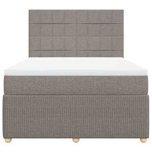 Box spring postel s matrací taupe 140x190 cm textil - obrázek 6