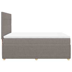 Box spring postel s matrací taupe 140x190 cm textil - obrázek 7