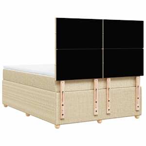 Box spring postel s matrací krémová 140x190 cm textil - obrázek 8